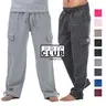 PROCLUB Men's Heavyweight Cargo Sweatpants PRO CLUB Cargo Pants 6 Pockets Casual Fleece Pants Hip Hop Casual Loose Fit Elastic Big and Tall