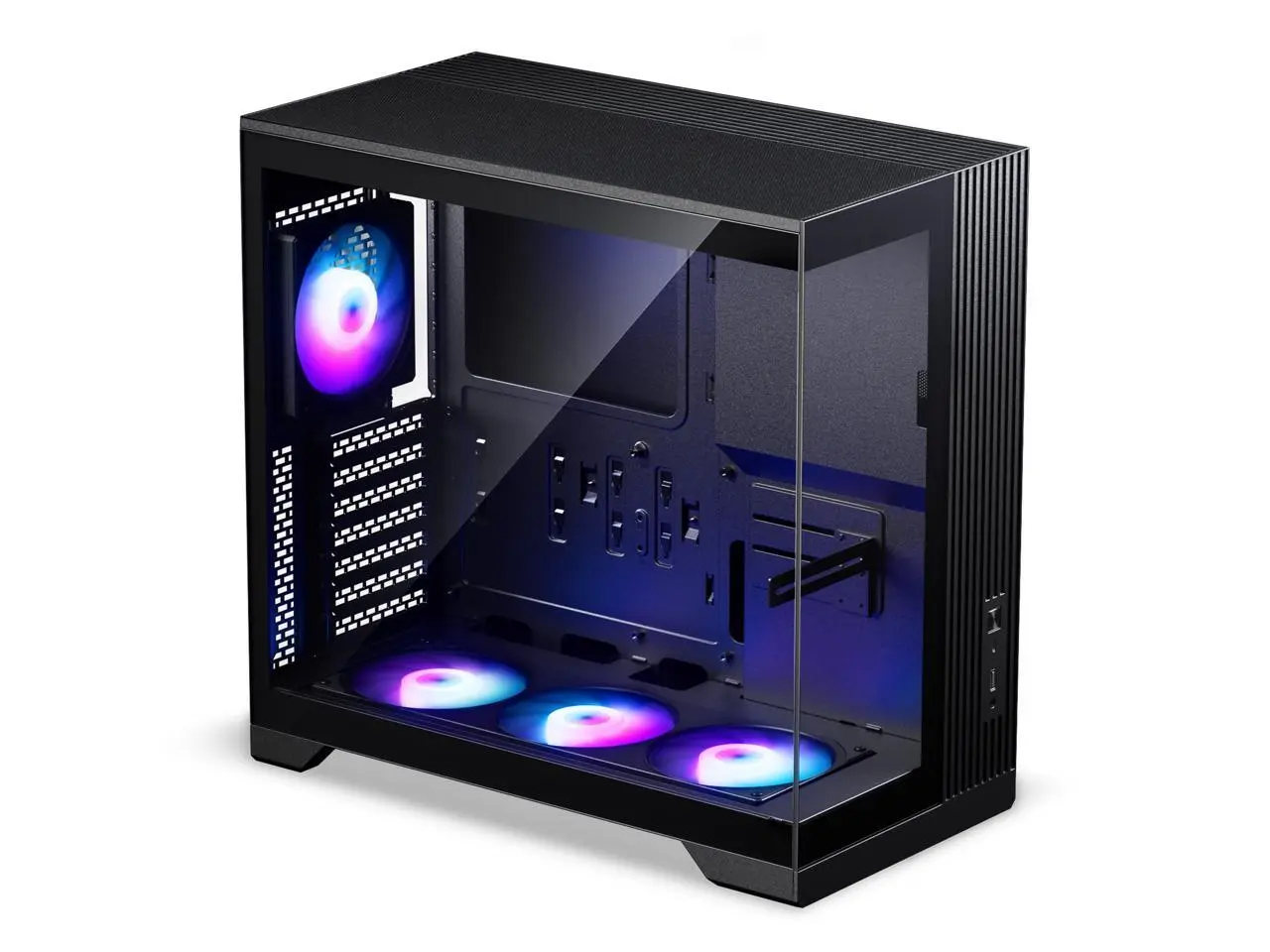 Phanteks XT V5 Panoramic Glass Compact ATX Gaming PC Case, 4x 120 ARGB PWM fans, Black