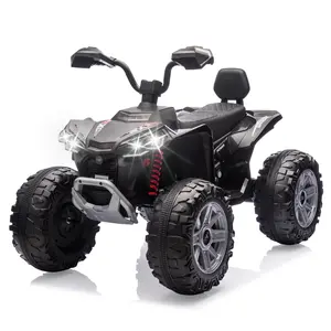 GARVEE 24V Electric ATV Ride-On Car for 2, Dual 550W Motors Off-Road 4 Wheeler with LED Lights, Music Player, Adjustable Speeds, 110 Lb Capacity for Outdoor Play