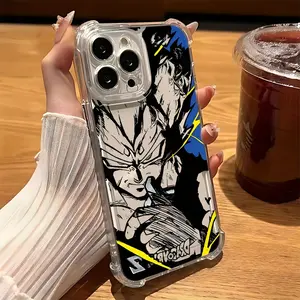 Popular Anime Vegeta Mobile Phone Case Compatible with iPhone 16 15 14 13 12 11 Pro Max X XR XSMAX 8 7 Plus Anti-Fall Transparent Soft Back Cover