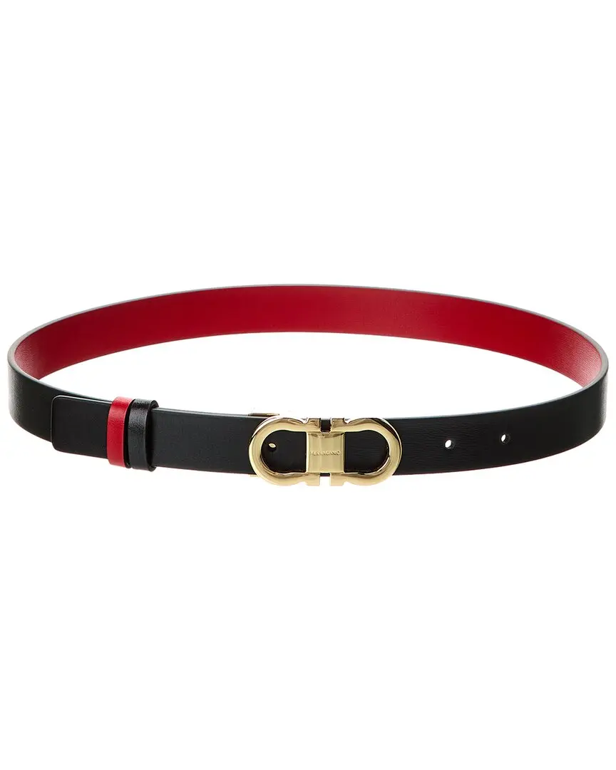 Ferragamo Gancini Reversible & Adjustable Leather Belt Ferragamo Gancini Reversible & Adjustable Leather Belt