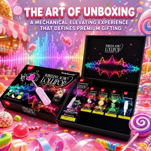 AMOS Wireless Audio Lollipop Gift Box TastySounds  – Bone Conduction Music Candy, Multi-Flavor Variety Pack, Rechargeable Singing Lollipop, Unique Tech Sweet for Parties & Gifts Pre-Sale