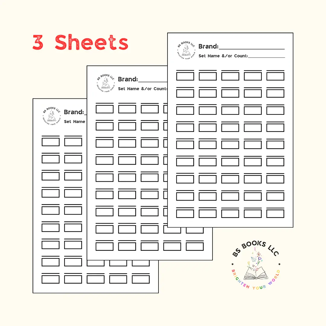 3 Swatch Sheets - 5.5" x 8.5" - White Cardstock