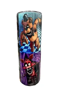 Horror Five Nights - 20oz oz 20 oz. 20oz. - Skinny Straight Sublimation Tumbler - Amy's Tumbler Junkies - Your Favorite Tumbler Shop!