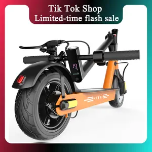 Adult Electric Scooter – 10-inch puncture-proof solid tires, 5-hour fast charging (10.4Ah battery), max speed 19 MPH, 25-mile range. Smart APP-controlled, a must-have for commuting. Lightweight and portable, safe and hassle-free rides for city