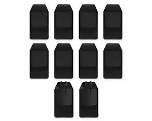 [High Quality]DS. DISTINCTIVE STYLE Shirt Pocket Protector 10 Pieces PVC Pocket Black Cover