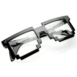 12 PACK Pixel Sunglasses Black Frame Clear Lens Adult WS7314