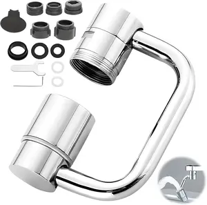 1080° Universal Rotating Water Faucet with Splashproof Joint - Mechanical Arm Design, 304 Stainless Steel, Ideal for Kitchen and Bathroom Use, Kitchen Faucet | Modern Faucet | Durable Faucet