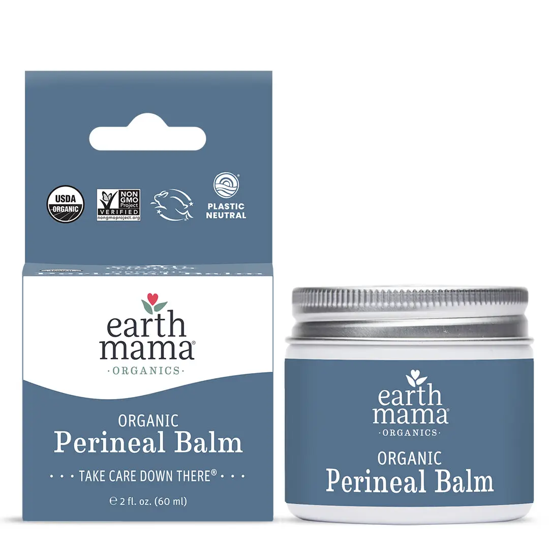 Earth Mama Organic Perineal Balm – Soothing Postpartum Support with Organic Witch Hazel & Herbal Oils – 2 fl oz
