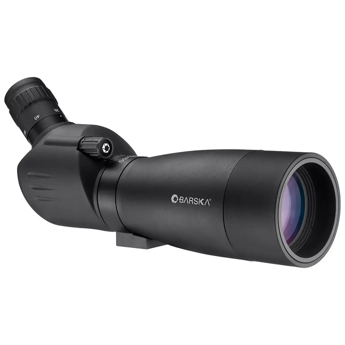 Barska 20-60x60 Colorado Series Spotting Scope, Angled View, Fully Coated with Tripod & Soft Carrying Case, Matte Black