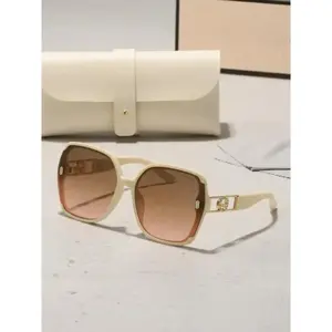 Unisex Oversized Minimalist Sunglasses, Trendy Gradient Lenses & Durable Frames, Ideal for Casual Wear & Spring Outdoor Activities