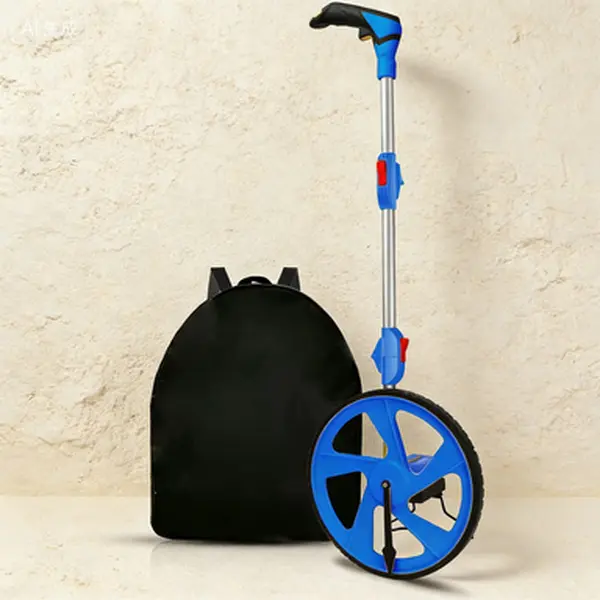 3-Section Collapsible Distance Measuring Wheel with Starting Point Arrow - One-Key Reset & Kickstand for Hands-Free Use [Up to 10,000 Ft] - Adjustable Handle for Various Terrains, Portable Measuring Tool