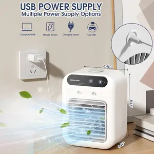 Mini Air Cooler – Rapid Cooling Spray Mist, 500ml Large Tank, 2-Speed Fan, Ultra-Quiet NASA-Inspired Design, Adjustable 15° Grille & 10H Continuous Mist – Your Desktop Summer Breeze Companion, Humidifier Fan