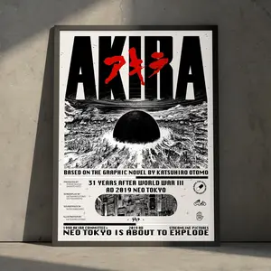 [ ANIME POSTER UNFRAMED - SALE UP TO 45% ] Akira Anime Manga 90s Movie Poster Art Print, Vintage Japanese Wall Decor, Retro Anime Aesthetic, TikTok Anime Wall Art, Birthday Gift for Anime Fan