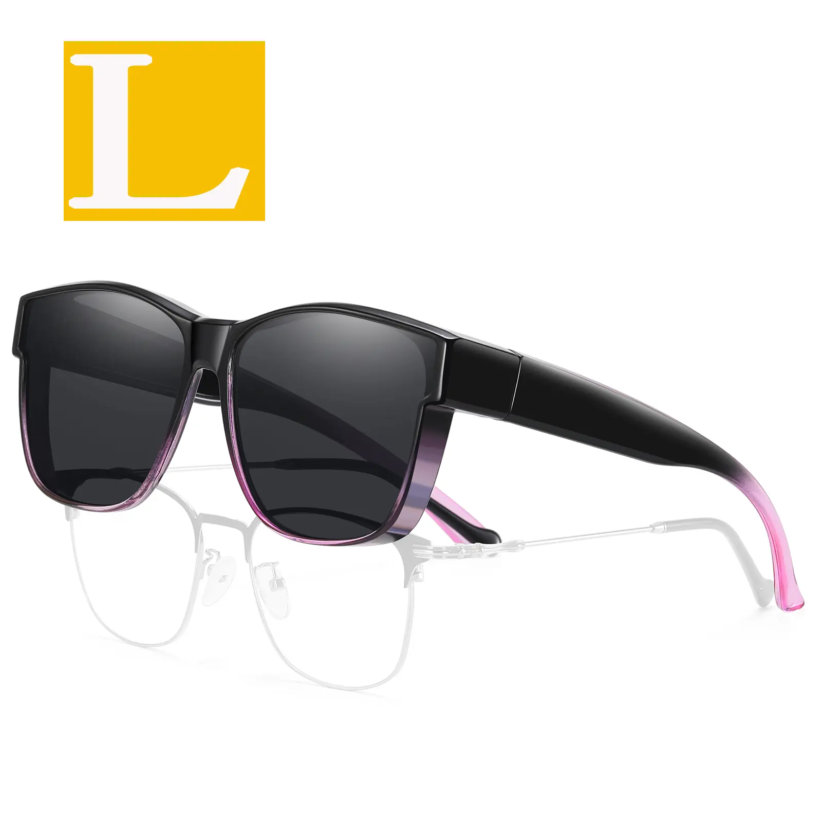 Gradient Purple Frame Grey Lens