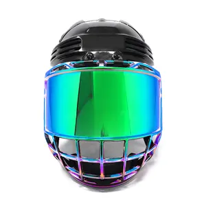 Green Chrome Bubble Hockey Mask