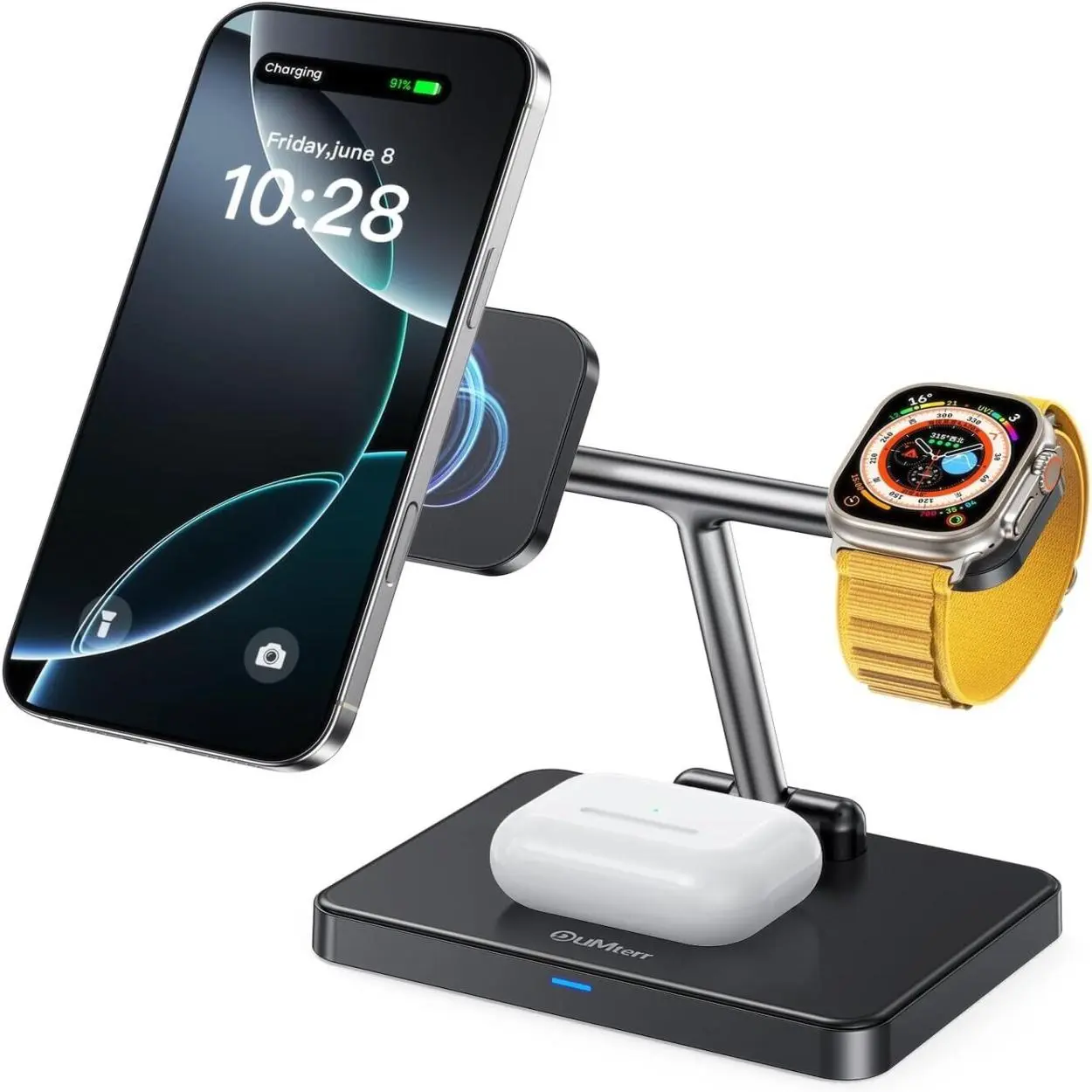 DUMTERR 3 in 1 Charging Station for Apple Devices,Magsafe Charger Stand Fast Cha
