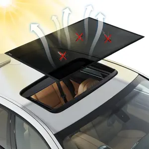 Sunroof Sun Shade,  Moonroof Side Window Breathable Sun Roof Screen Mesh Net, Quk Install, UV Protection, Release Heat and Ventilation for  Overnight Camping, Parking  Trips
