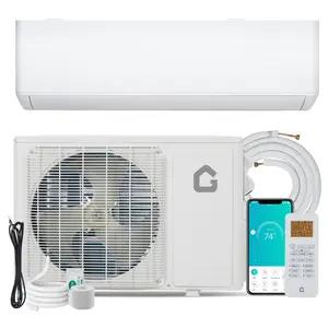 GAOMON 9000 BTU Mini Split Air Conditioner, 24 SEER2 208-230V Ductless Inverter AC Unit Cool Up to 450 Sq. Ft, Compatible with Alexa, Complete Installation Kit, Energy Efficient Cooling and Heating