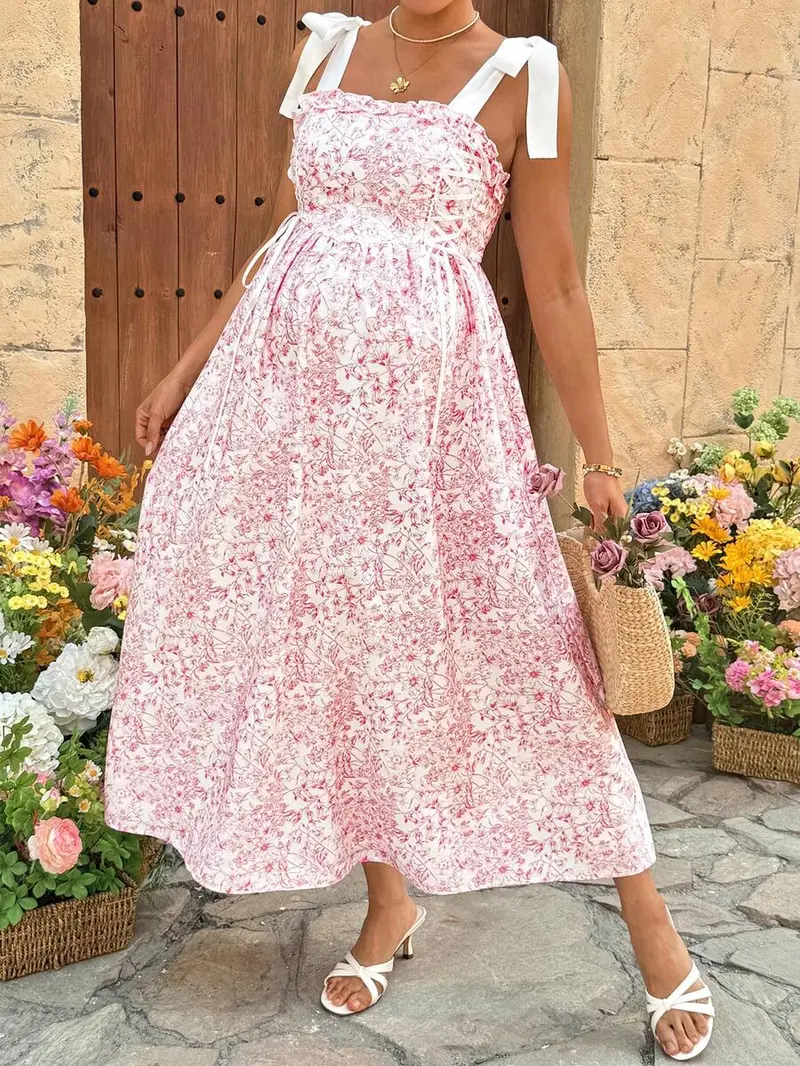 fall wedding guest maternity dress Momyknows Blue Ruched Off Shoulder Cross Chest Bodycon Elegant Wedding Guest Maternity Photoshoot Midi Dress Blue / M