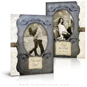 5x7 Flat Save The Date Card - Love Is