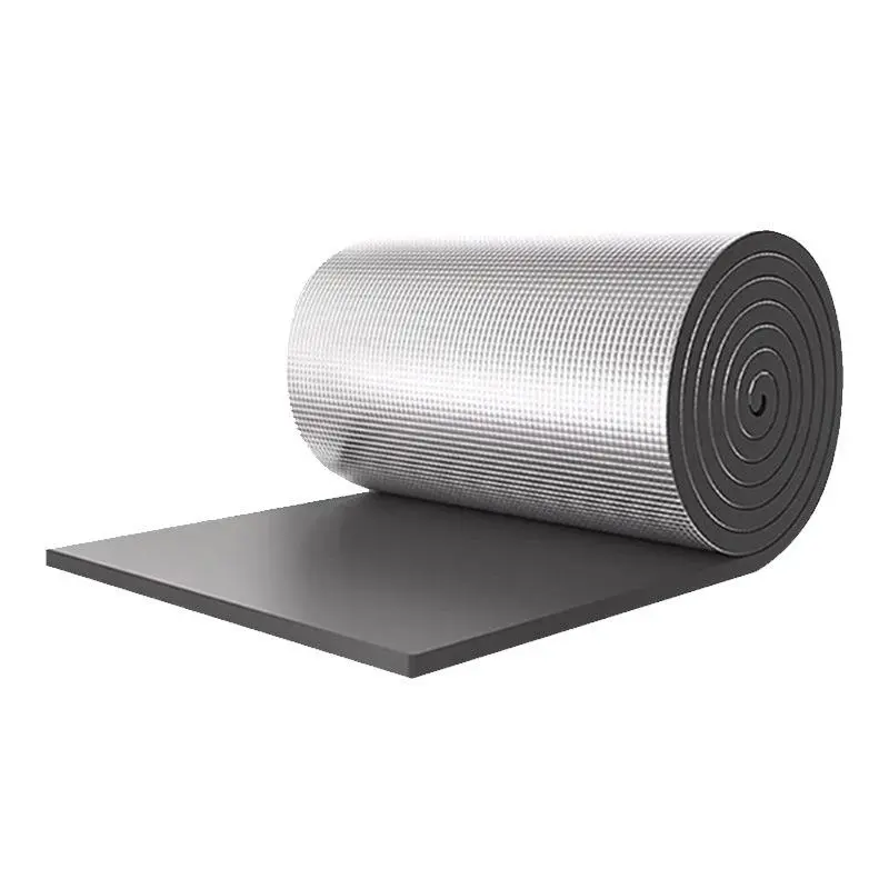 Self-Adhesive Aluminum Foil Insulation Roll Heatproof Soundproof and Noise Reduction for Car RV Foam Floor Roof Pipe Insulation