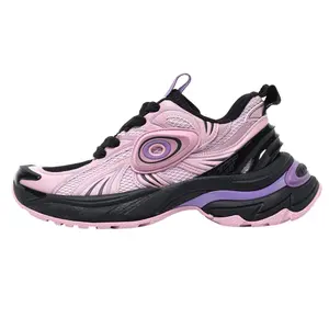 OLD ORDER Turbo GT Chunky Sneakers for Women & Men, Pink and Black Platform Retro Fashion Shoes, Height Increasing Casual Streetwear Trainers