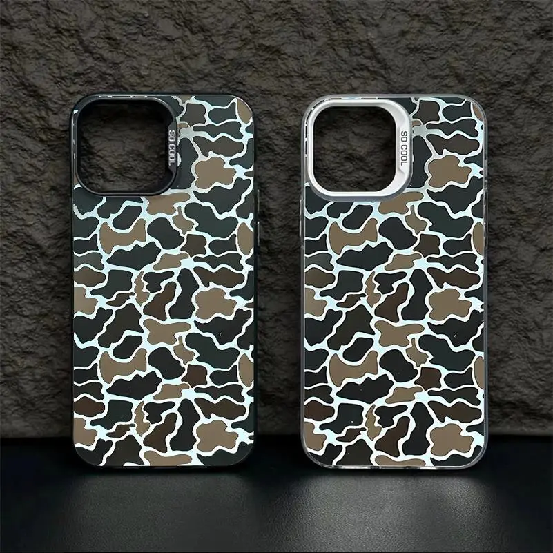 Camo Vintage Sitka Camouflage Black Shockproof Phone Case For iPhone 7 8 X Xsmax 11 12 13 14 15 16 17 Pro Max, AirPro Max Plus .