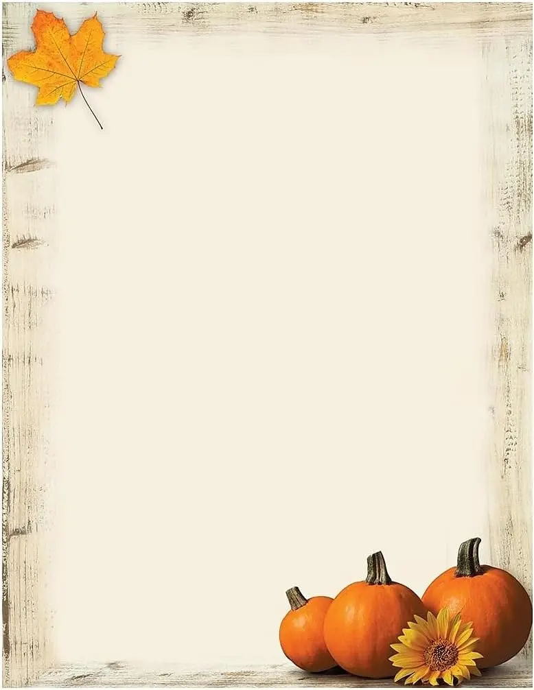 Great Papers! Pumpkin Sunflower Letterhead, 80 count, 11" x 8.5" (2017014)