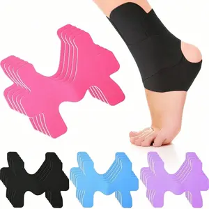 10-Piece Pre-Cut Kinesiology Tape (Foot & Ankle Specific) — Breathable Cotton Elastic Sports Tape: Effectively Relieves Pain, Alleviates Foot & Ankle Sprains, and Provides Support and Stability for Ligaments and Muscles.