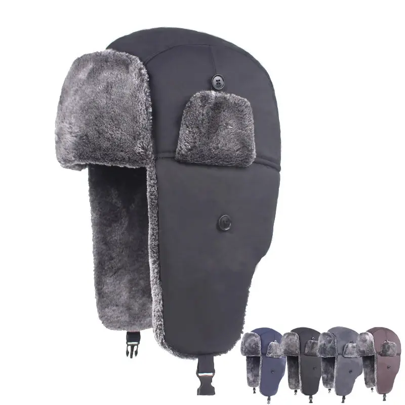 BIGWIG Windproof and Snow Hat, Windproof and Warm, Unisex Winter Hunting Hat, Aviator Winter Hunting Hat with Fleece Lining, Usaka Hat, Thickened Earflap Hat, Suitable for everyday wind protection activities such as cycling, skiing, skating, and hunting