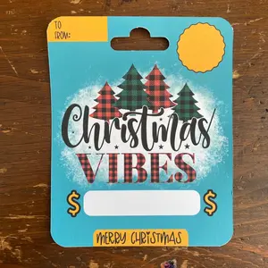 Christmas Vibes - Christmas Money Card | Stocking Stuffer | Gift Card Holder | Cash Card