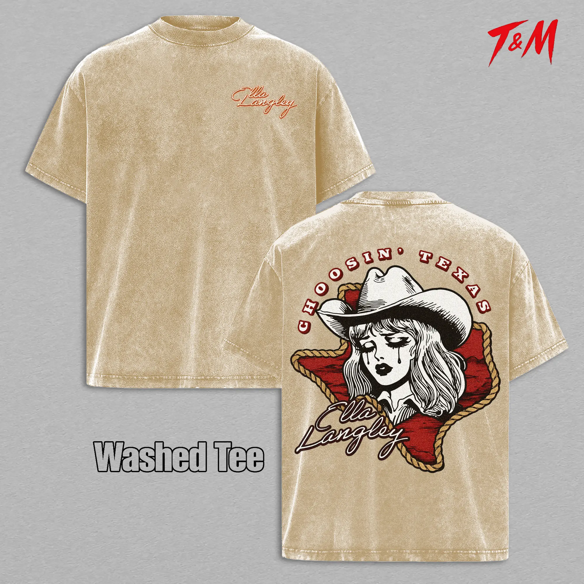 Washed Tee - Apricot