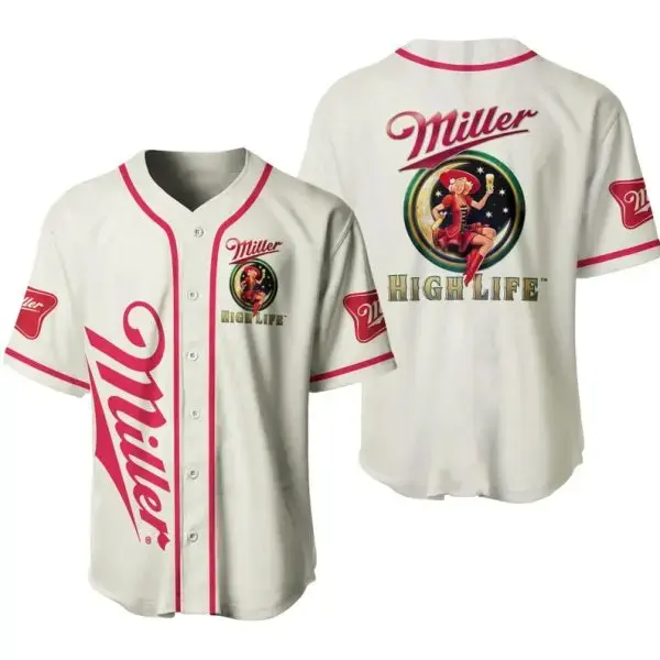 MillLife Beer Baseball Jersey, Beer Summer Baseball Jersey, Baseball Jersey Shirt, Outdoor Sports, Sport Shirt, Dynamic And Comfortable
