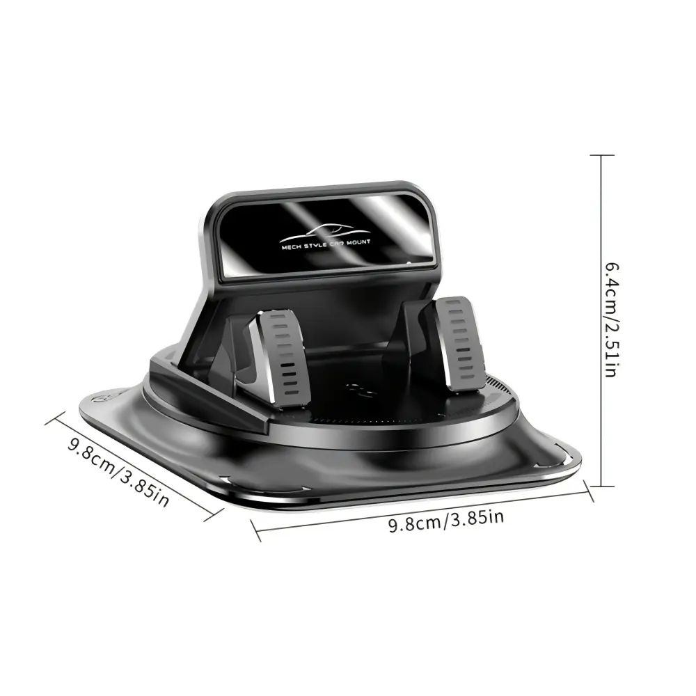 Multifunctional Car Phone Mount, Universal Suction Cup Adhesive Dashboard Cell Phone Holder, 360° Rotatable Non‑Slip Car Navigation Stand