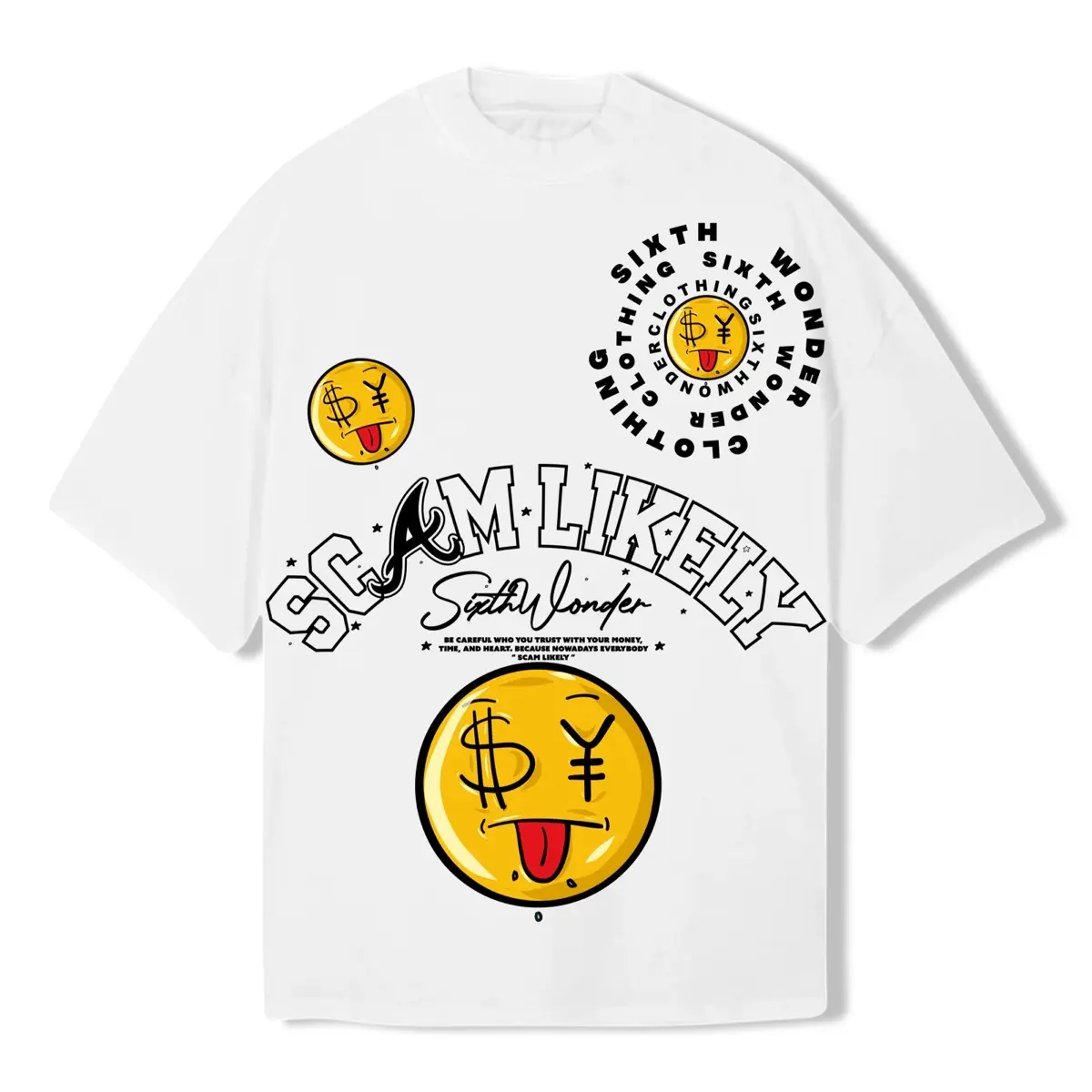 Sixthwonder Men's Short-Sleeve Print T-Shirt, Casual Streetwear Clothes, Shortsleeve