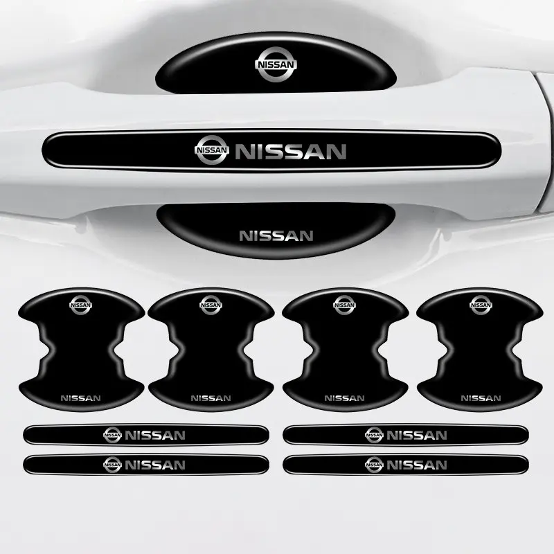Car Door Handle Protective Anti-Scratch Automotive Stickers Car Decals Automobile Decals Decal For Cars Vehicle Exterior Decoration Car Accessories for Nissan Qashqai X-Trail Note Juke Sentra Patrol Almera Navara Leaf