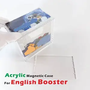 5mm Acrylic Display Box for English Booster Box, Trade Card Box, Card Hobby Box, TCG Storage, Trading Card Storage, Transparent High-Definition Rectangular Case, Elegant Portable Storage Solution