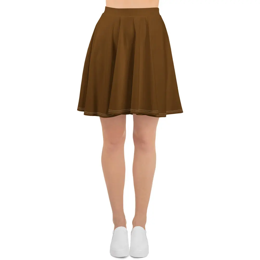 Milk Chocolate Brown Skater Skirt