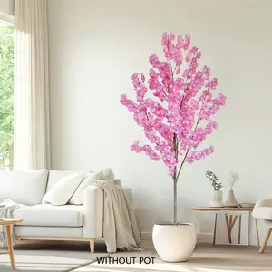 Cherry Blossom Tree 160-210cm Artificial Plant, Fake Blossom Tree, Realistic Flowers & Leaves, Perfect for Kitchen Living Room Wedding Holiday Decor