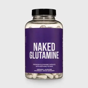 Naked Glutamine - Premium Glutamine Capsules - 240 Count - Vegetarian, Gluten-Free - Endurance Supplement for Fitness and Muscle Health