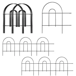 SEGAWE 50' X 18" Garden Fence Metal Frame 35 Pieces Customized Your Personal Yard Area Protectors Black, Metal Frame Durability, Anti-Rust, Outdoor