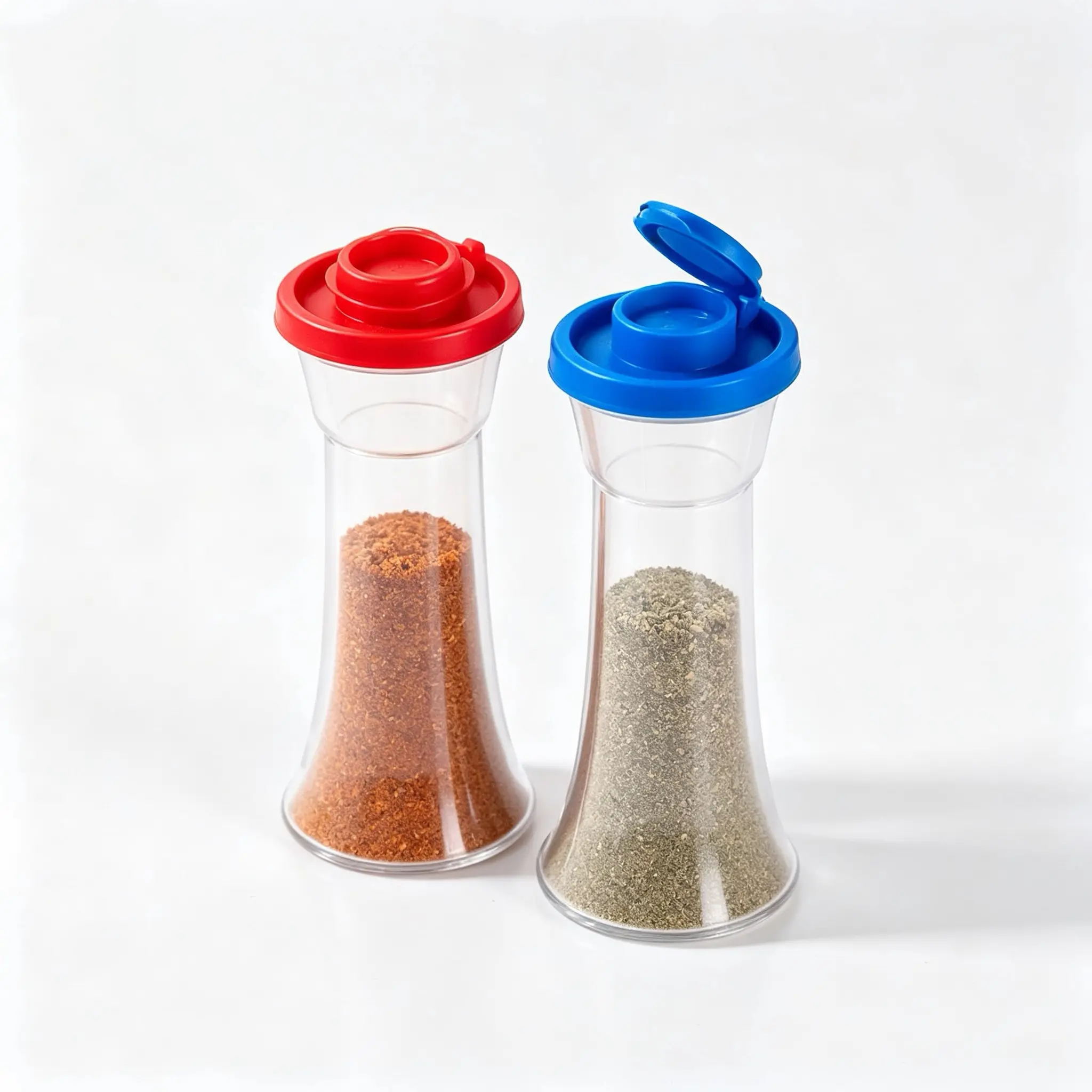 Salt and Pepper Shaker Set, Salt Holder, 2 Sets of Bottom Reusable Shakers for Home Cooking Kitchen Table, RV, Camping and BBQ, Seasoning Kitchen Gadget, Kitchenware