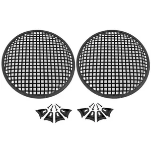 2X 15" Subwoofer Metal Mesh Cover Waffle Speaker Grill Protect Guard Car Audio