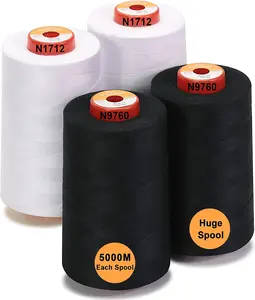 New brothread - 30 Options - 5500Y (5000M) Each All Purpose Spun Polyester Thread 40S/2 (Tex27) for Serger, Overlock, Quilting, Piecing and Sewing