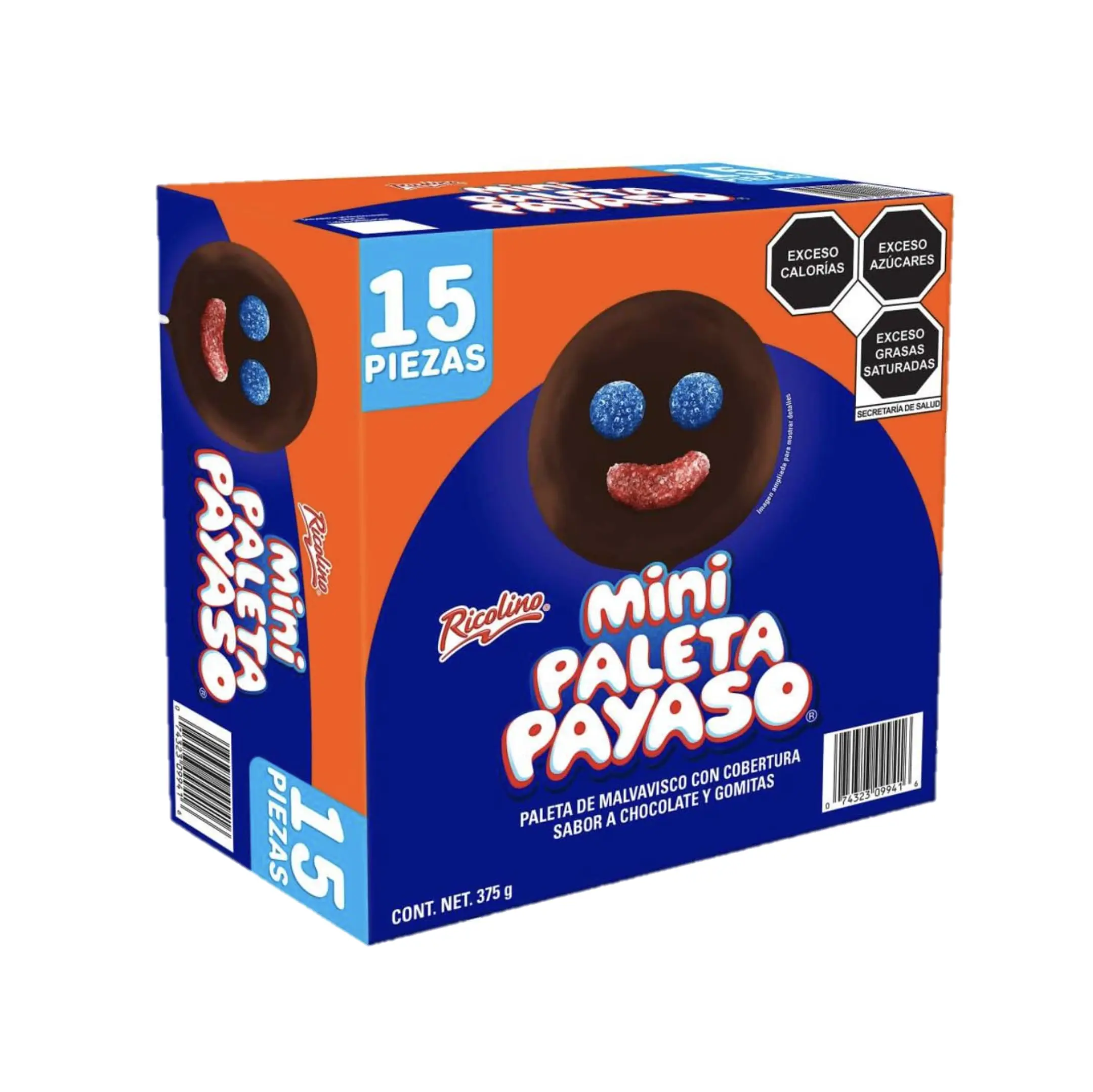 Mini Paleta Payaso Chocolate Marshmallow Lollipop By Ricolino 15 Pieces
