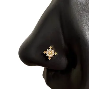 Statement Gold Snowflake Nose Stud