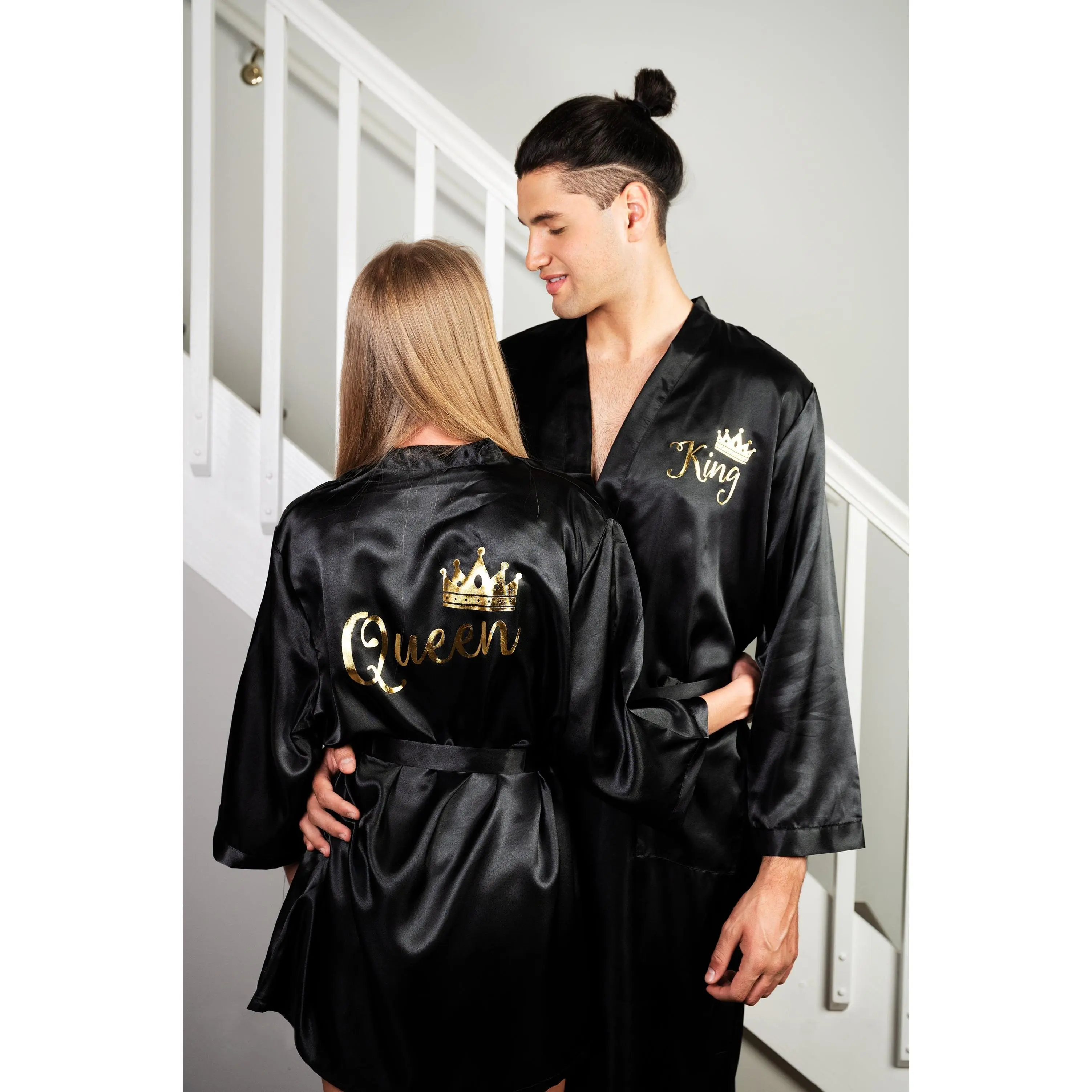 King and Queen Satin Robes