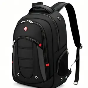 CROSSGEAR Travel Laptop Backpack for Men, Large Anti-theft Commuter Laptop Backpack, Fit 15.6" Computer, Charging Port, Water Resistant, Business Work Casual Daypack for Women, Black