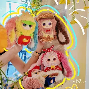 Nori's Dreamy Haven Plush Box Bunny Plush Dolls Soft Furry Collectibles for Backpack or Clothing Decoration Stuffed Animal Toys for Ages 12+